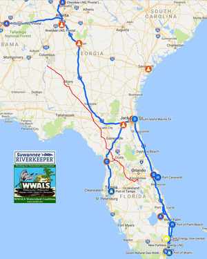 On roads in Alabama, Georgia, and Florida, LNG and ports